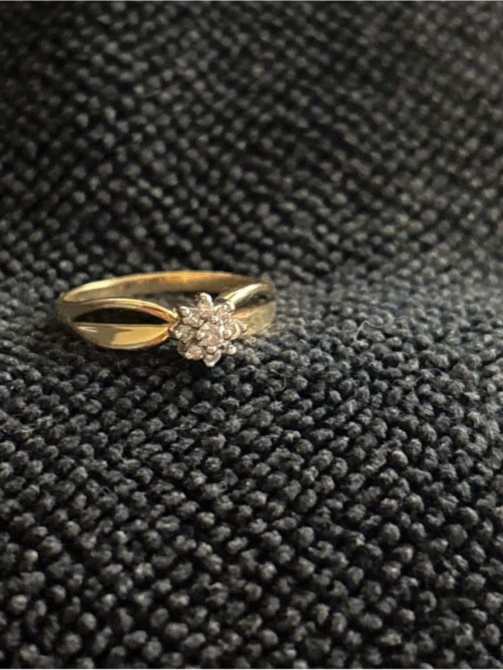 14k Gold Floral diamond Cluster Ring - Women Jewelry